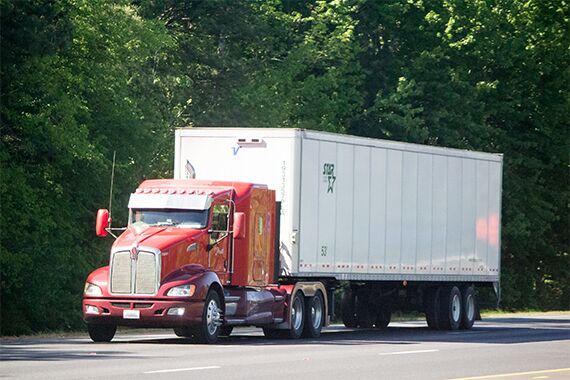 Truck on the road