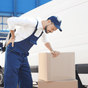 an injured worker at work